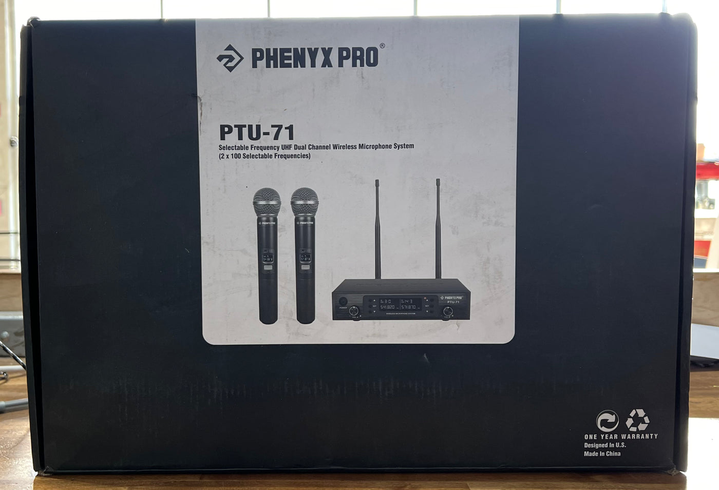 Phenyx Pro Wireless Microphone System Dual Wireless Mics,w/ 2 Microphones - $90