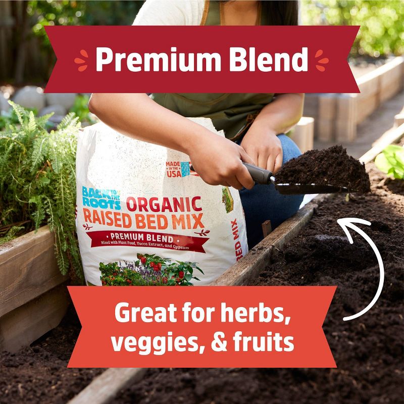 Back to the Roots 25.7qt Organic Raised Bed Mix Premium Blend - $3