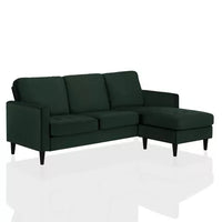 Strummer Velvet Sectional Sofa Green - CosmoLiving by Cosmopolitan - $260