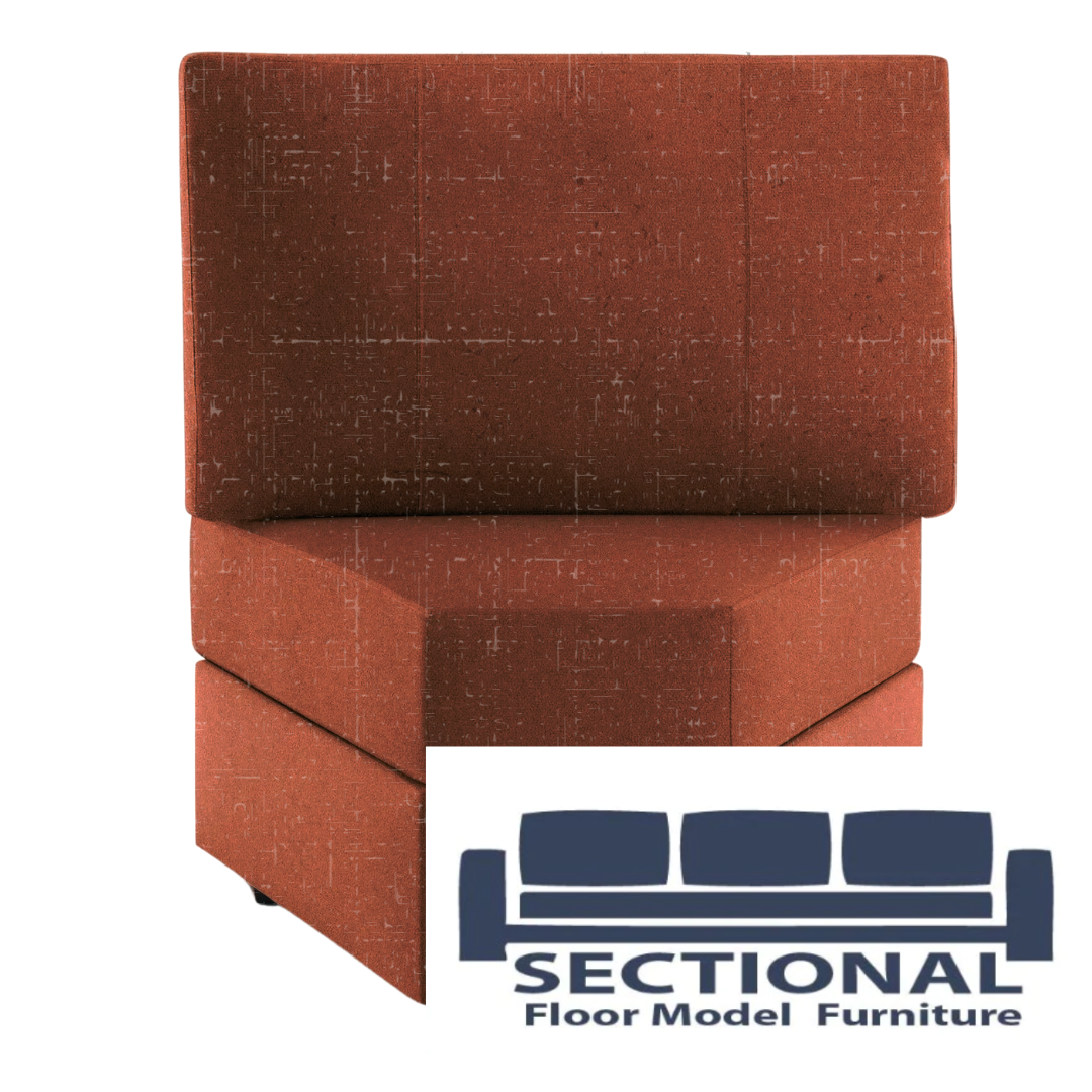 Cover Seat, Wedge Terracotta Rained Chenille Floor Model