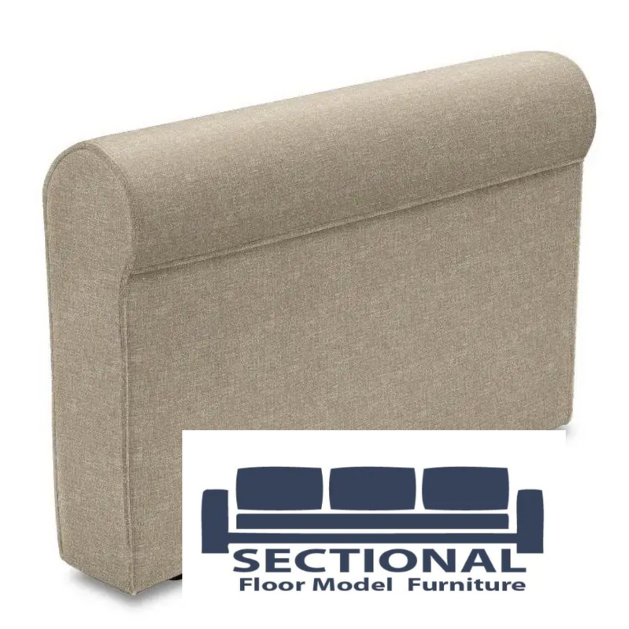 Cover: Side, Roll Arm - Natural Crossweave - Floor Model