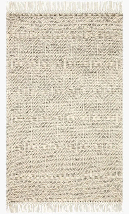 Loloi II Noelle NOE-01 IVORY / BLACK Closeout Area Rug 5x8  - $320