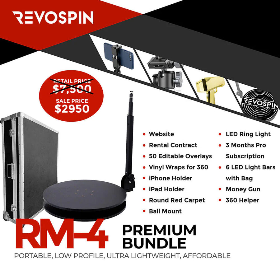 RevoSpin RM-4 360 (27") Photo Booth Premium Bundle - $1770