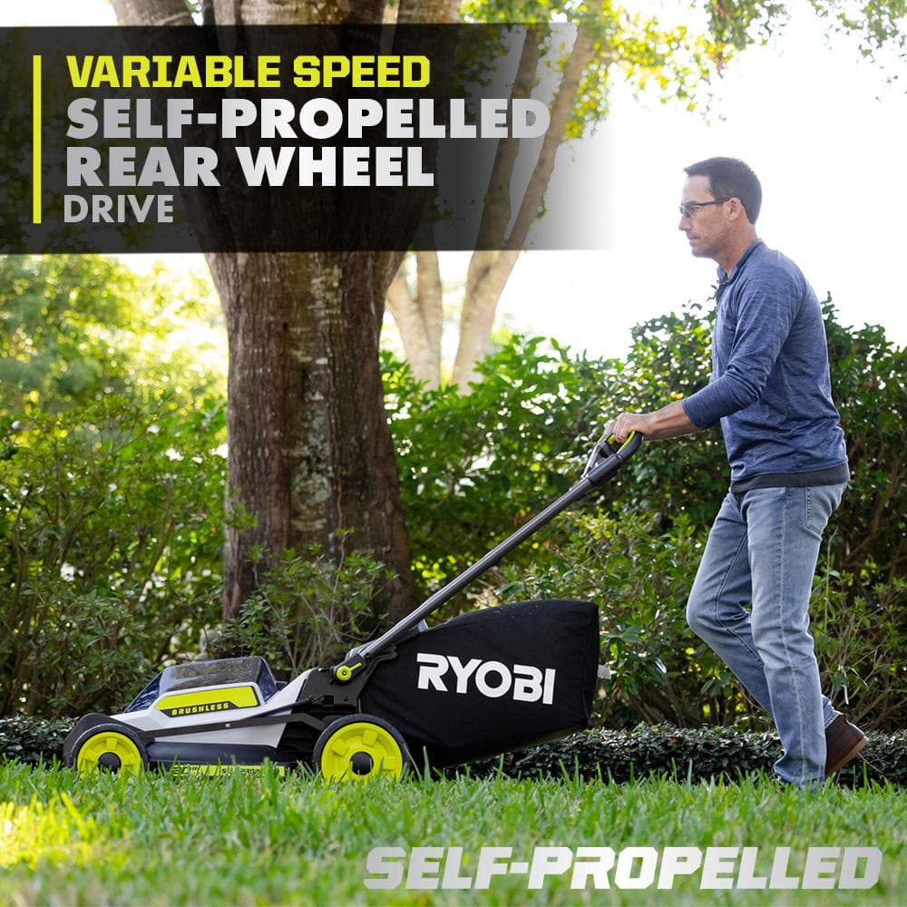 (***SLIGHTLY USED***) RYOBI RY401180VNM 40V HP Brushless 20in. Cordless Self-Propelled Mower - $215