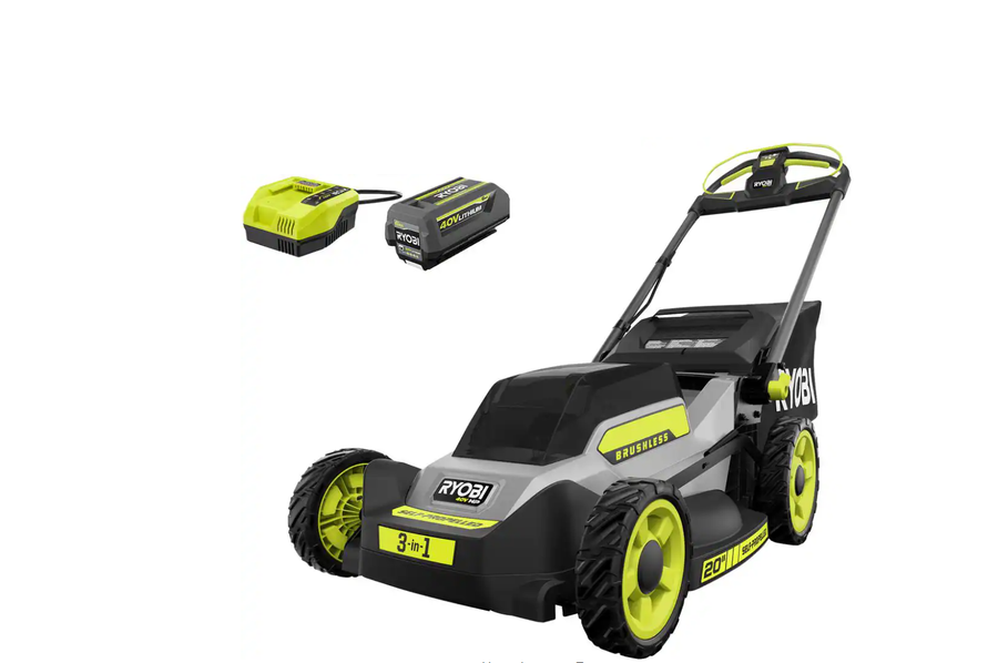(***SLIGHTLY USED***) RYOBI RY401180VNM 40V HP Brushless 20in. Cordless Self-Propelled Mower - $215