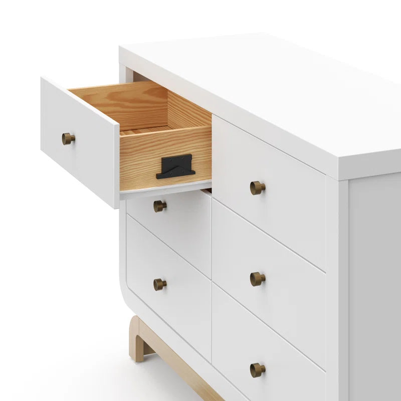 Santorini 5-In-1 Convertible Crib, Santorini 6 Drawer Dresser (DRESSER ONLY) - $300