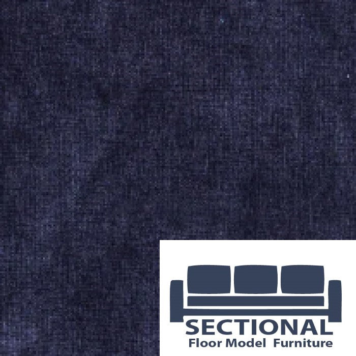 Cover Seat, Storage Sapphire Navy Corded Velvet Floor Model