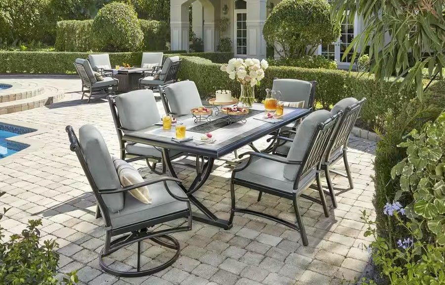 St. Charles 6-Piece Metal Outdoor Dining Set (chairs only)-500