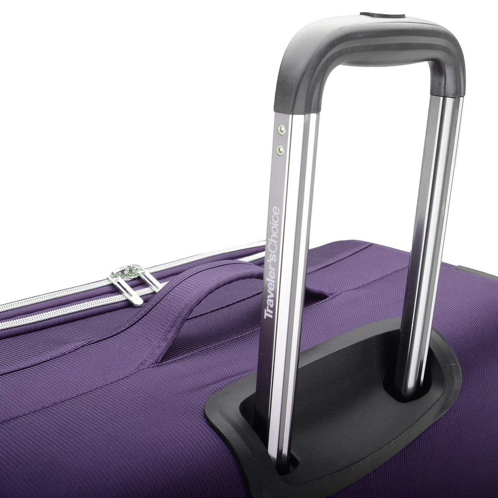 Lares Medium Spinner Luggage, Purple - $80