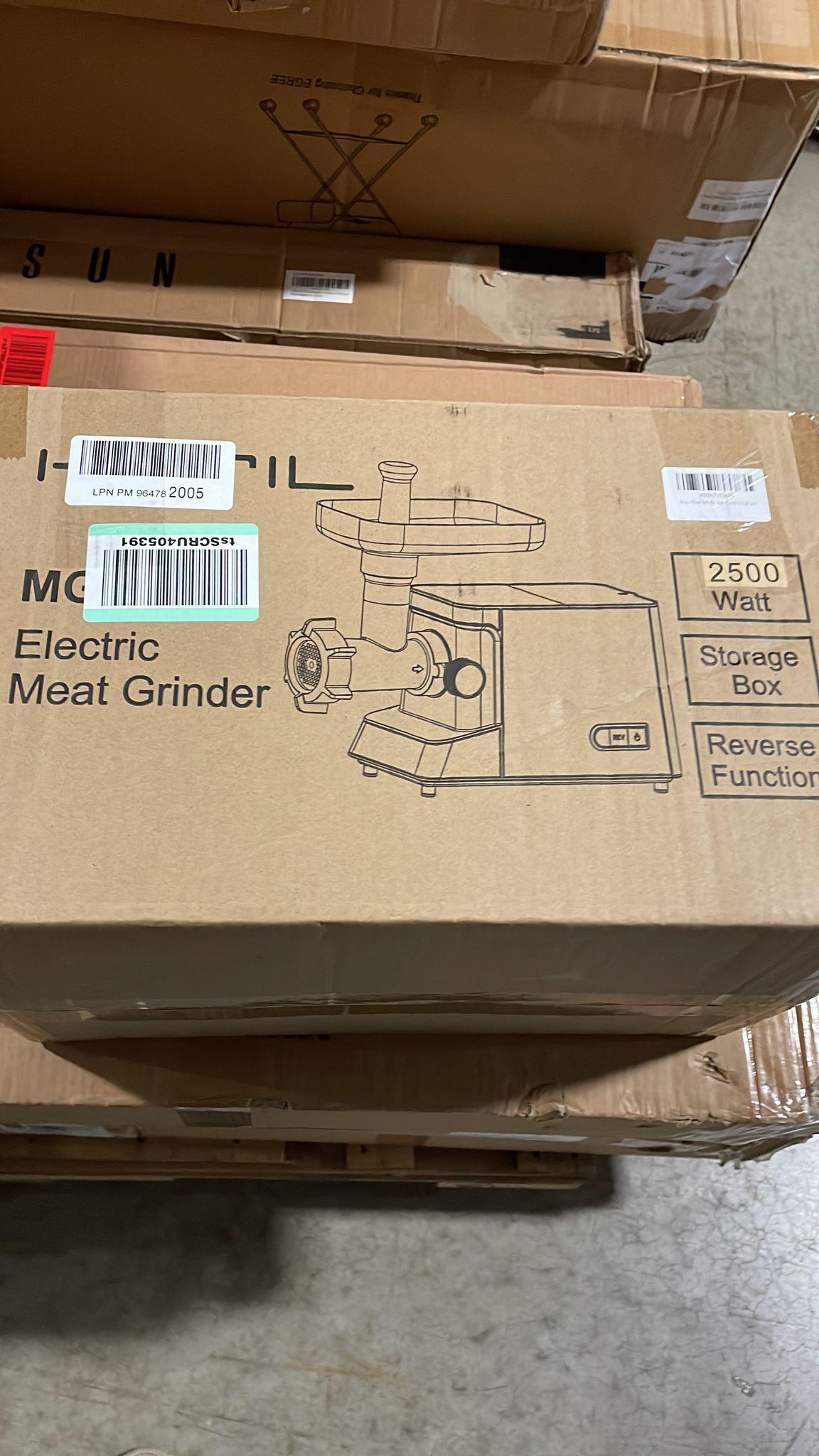 Meat Grinder Electric with 2 Blades, 3 Plates, 3 Sausage Tubes, 1 Kubbe Kit - $110