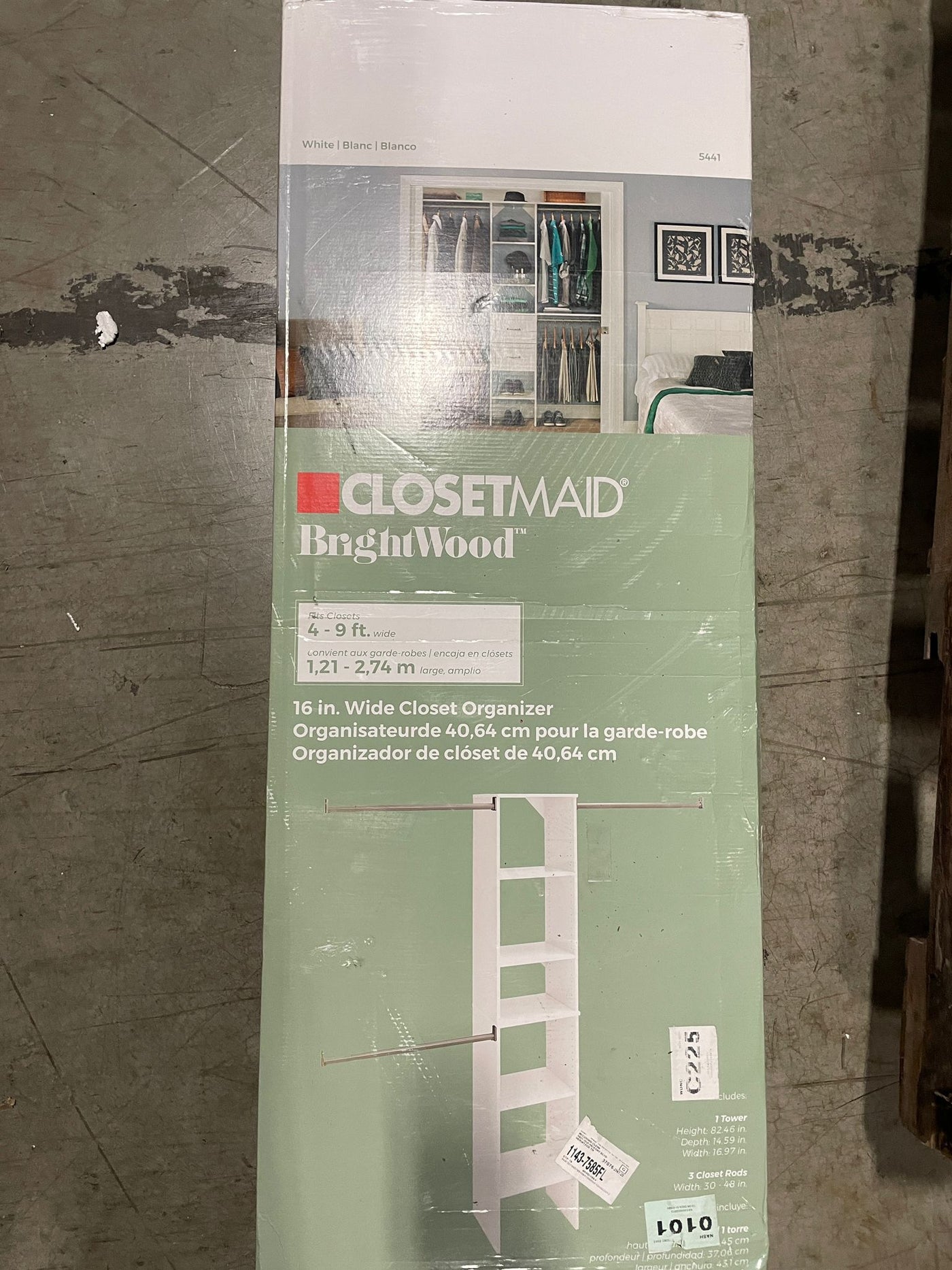 ClosetMaid Brightwood 5-ft to 10-ft W x 6.85-ft H Ash Wood Closet System