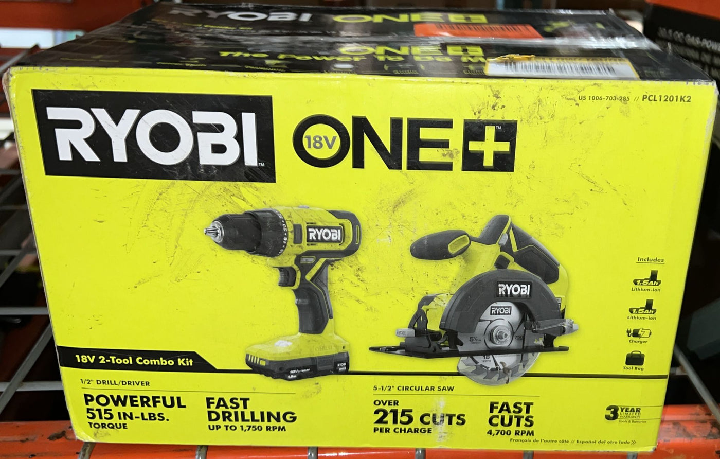 ONE+ 18V Cordless 2-Tool Combo Kit with Drill/Driver, Circular Saw - $90