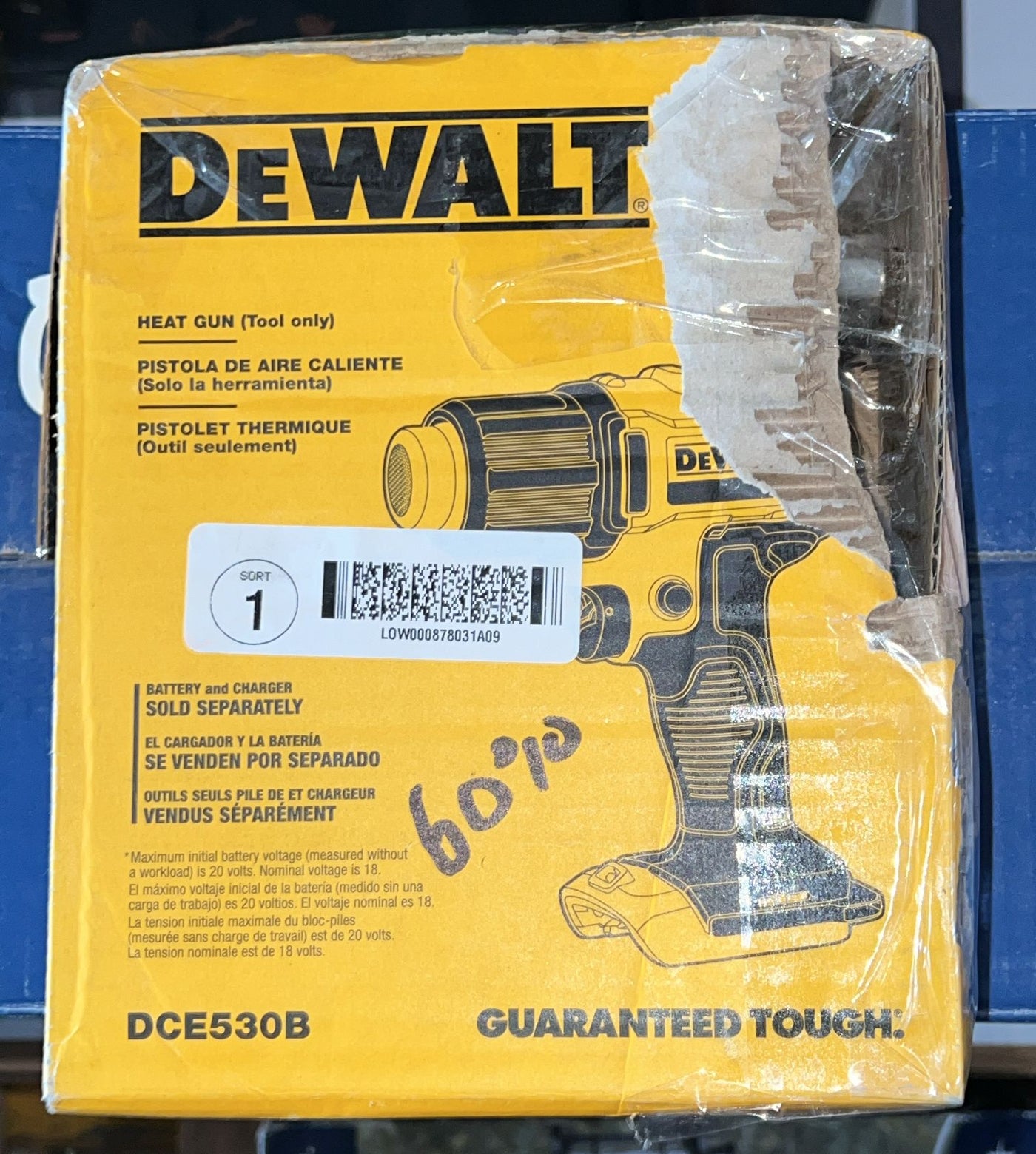 DeWalt DCE530B 20V MAX Cordless Heat Gun (Tool Only)