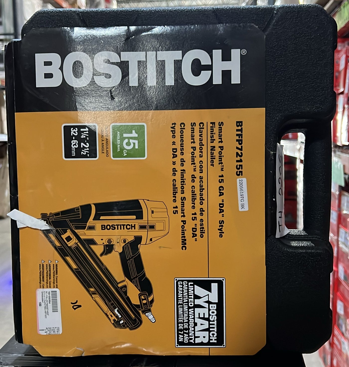 Bostitch Smart Point 15 Gauge DA Style Angle Finish Nailer Kit - $115