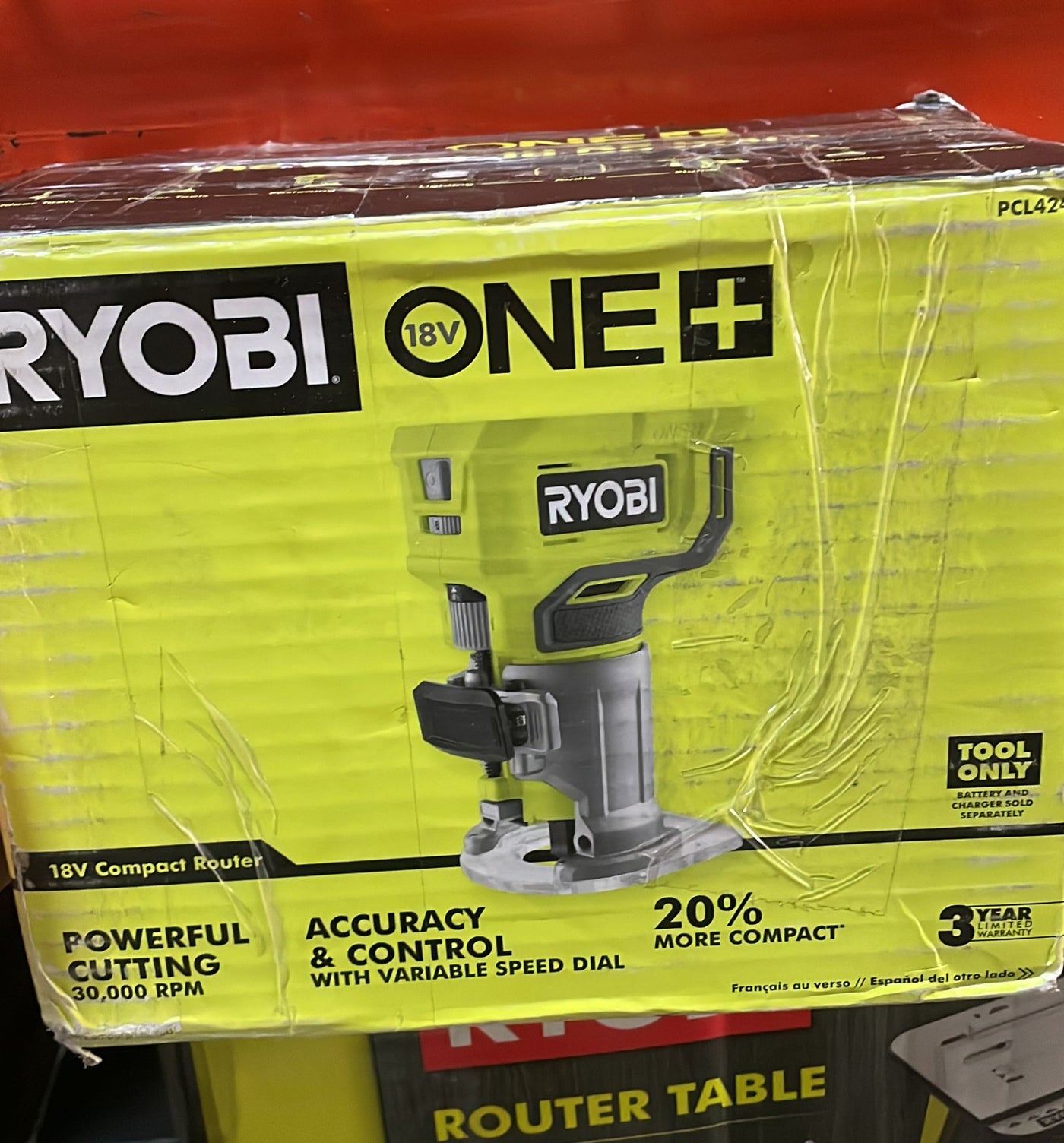 Ryobi P601 One+ 18V Lithium Ion Cordless Fixed Base Trim Router (Battery  Not Included – Tool Only)