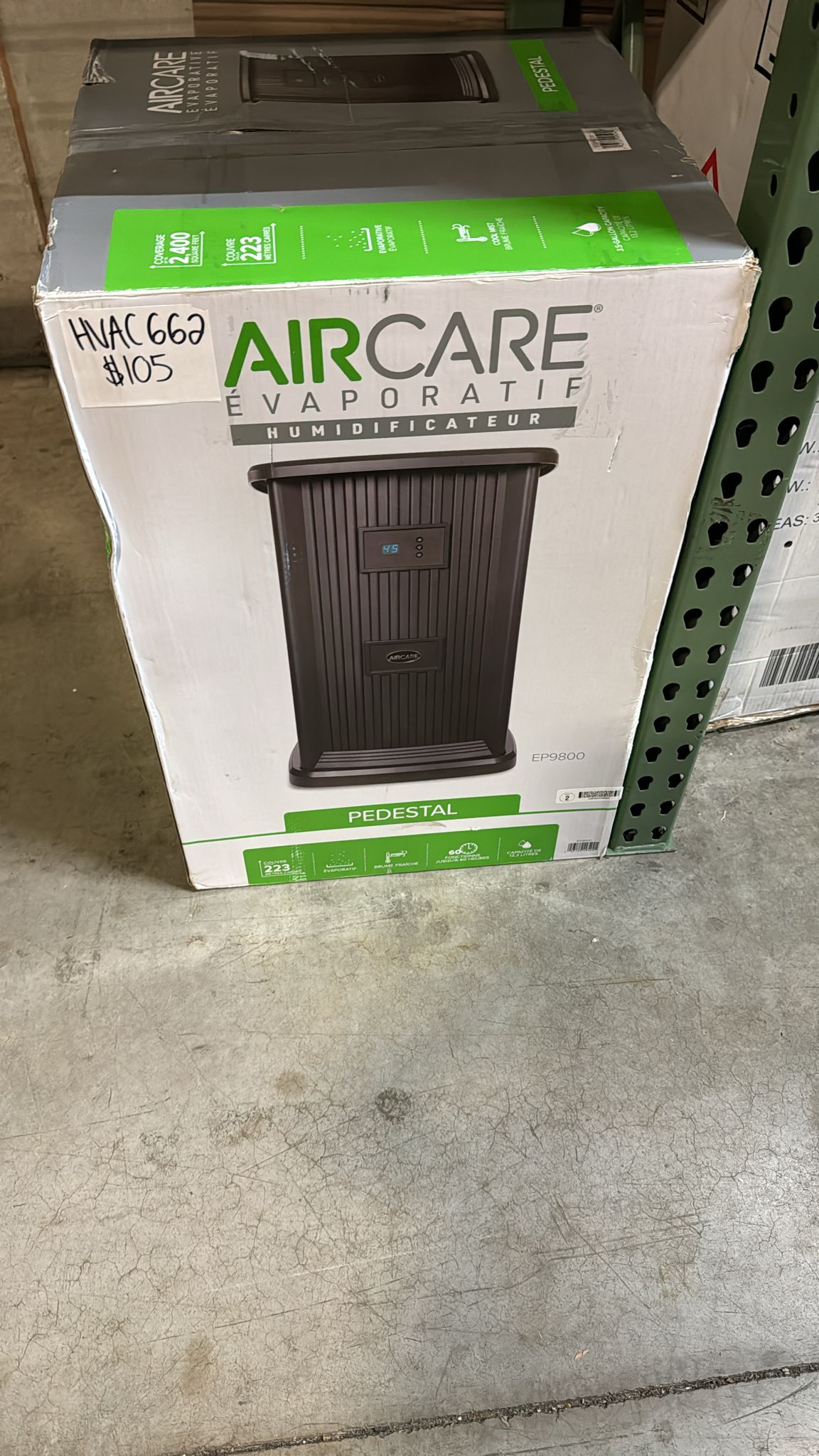 AIRCARE Pedestal 3.5-Gallons Tower Evaporative Humidifier (Rooms Up To 2400-sq ft) - $105