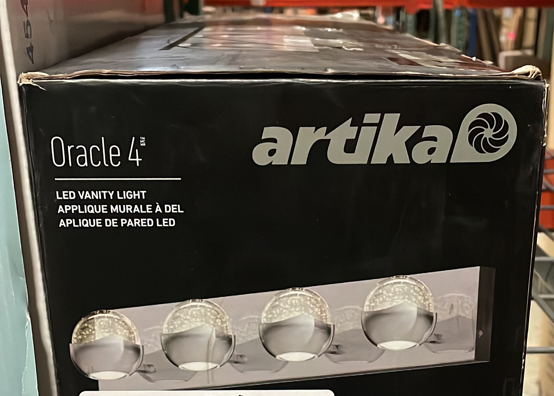 Artika Oracle 27 in. 4 Light Chrome Modern Integrated LED 5 CCT Vanity Light Bar - $95