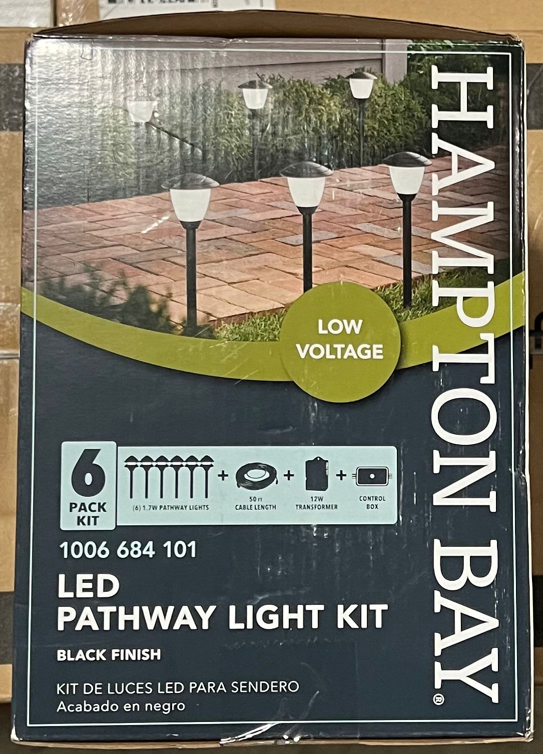 Hampton Bay Lamar Park 10-Watt Equivalent Low Path Lights (6-Pack) - $40