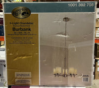 Burbank 5-Light 22 in. Brushed Nickel Hanging Candlestick Chandelier - $125
