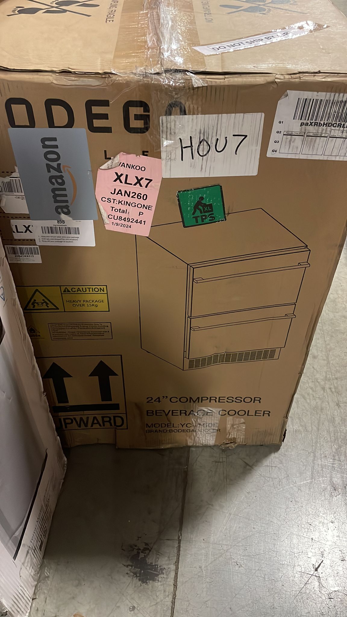 BODEGACOOLER 24 inch Undercounter Refrigerator, 5.4 Cu.Ft Outdoor Fridge for Patio - $520
