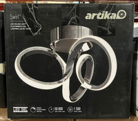 Artika Swirl 13 in. 1-Light  Integrated LED Flush Mount Ceiling Light Fixture - $70
