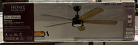 Driskol 60 in. White Color Changing LED Matte Black Smart Ceiling Fan w/ Light Kit - $120