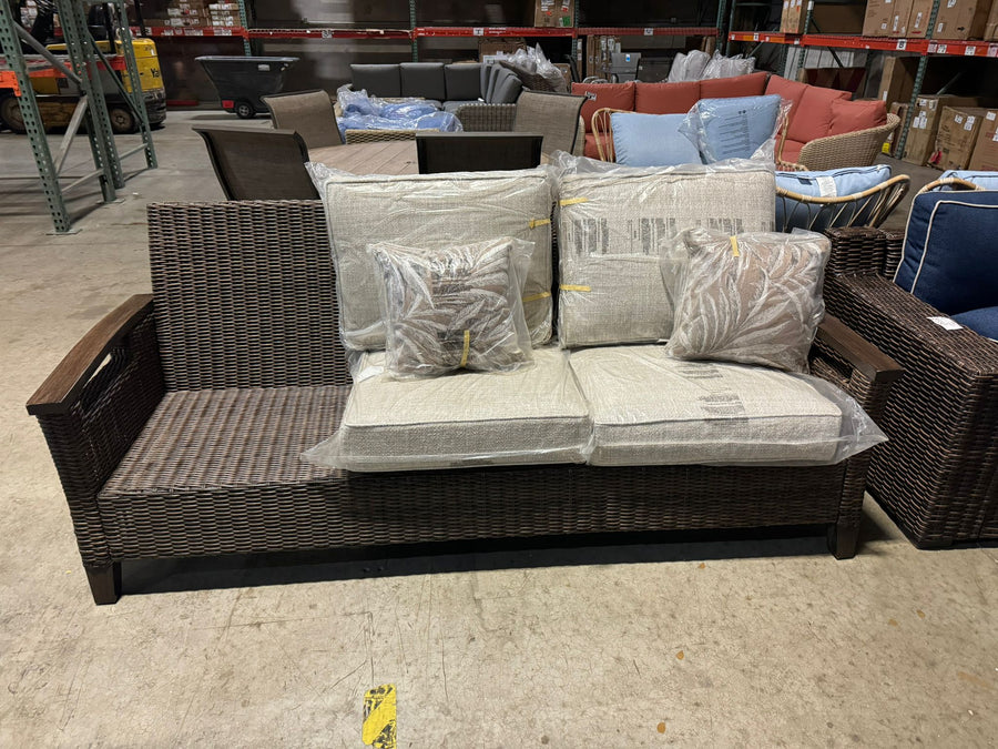 Sea Cliff Outdoor 85" Sofa (Missing two cushions) - $400