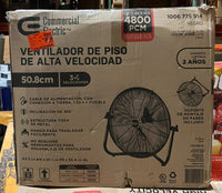 Commercial Electric 20 in. 3-Speed High Velocity Floor Fan - $30