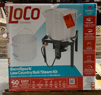 LOCO 60 qt. SureSpark Crawfish Boiler with Basket and Stand - $95