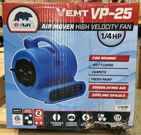 B-Air 1/4 HP Air Mover Blower Fan for Water Damage Restoration Carpet Dryer - $60