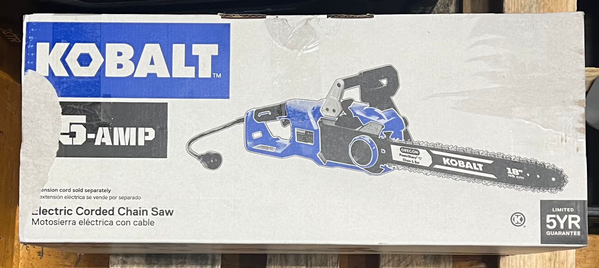 Kobalt A011038 18-in Corded Electric 15 Amp Chainsaw - $80