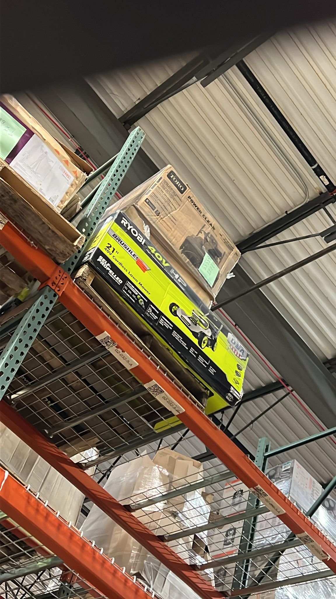 RYOBI 40V 18 in. 2-in-1 Cordless Battery Walk Behind Push Mower (Tool Only) - $100