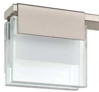 VICINO 3-Light Brushed Nickel Integrated LED Bathroom Vanity Light Bar - $100