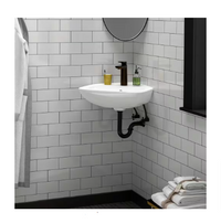 Barclay Products Eden 450 Corner Wall-Mount Sink in White - $80