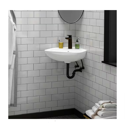 Barclay Products Eden 450 Corner Wall-Mount Sink in White - $80