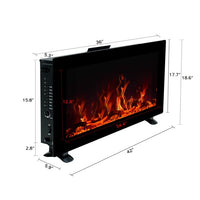 Wall Mounted or Freestanding Electric Fireplace Heater with Backlight, 42" Wide - $125