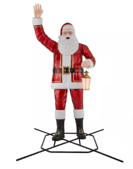 Home Accents Holiday 8 ft. Giant-Sized LED Towering Santa with Multi-Color Lantern - $300