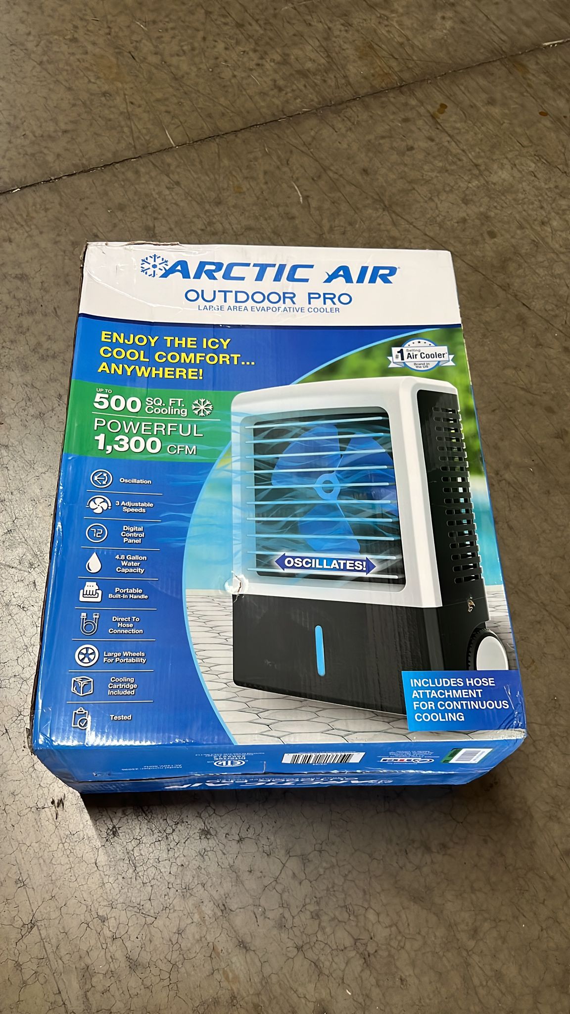 ARCTIC AIR 1300 CFM 3-Speed Settings Portable Evaporative Air Cooler - $110