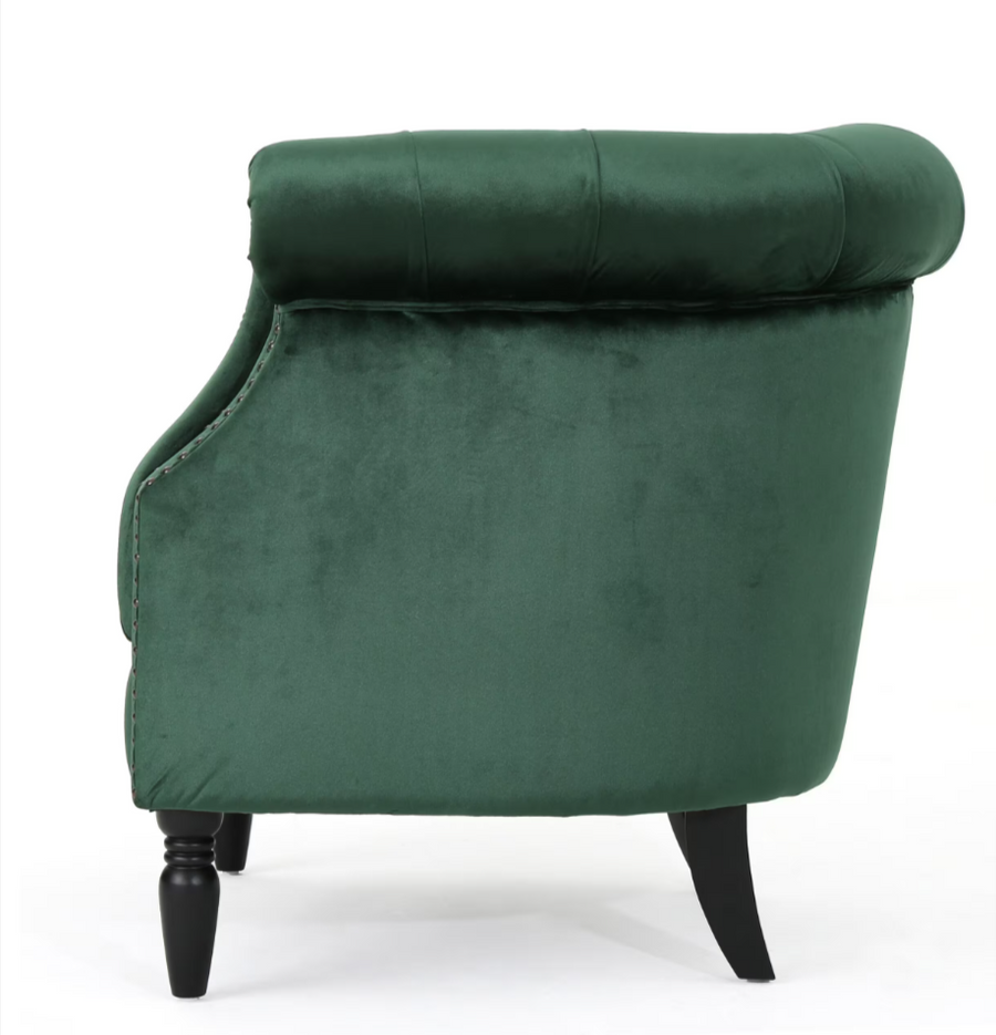 Noble House Akira Emerald Velvet Upholstered Club Chair - $150