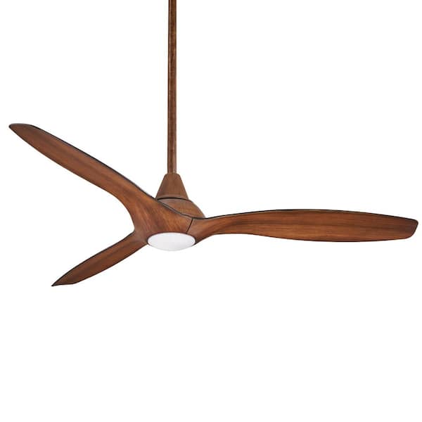 Tidal Breeze 56 in. LED Indoor Distressed Koa Ceiling Fan - $160
