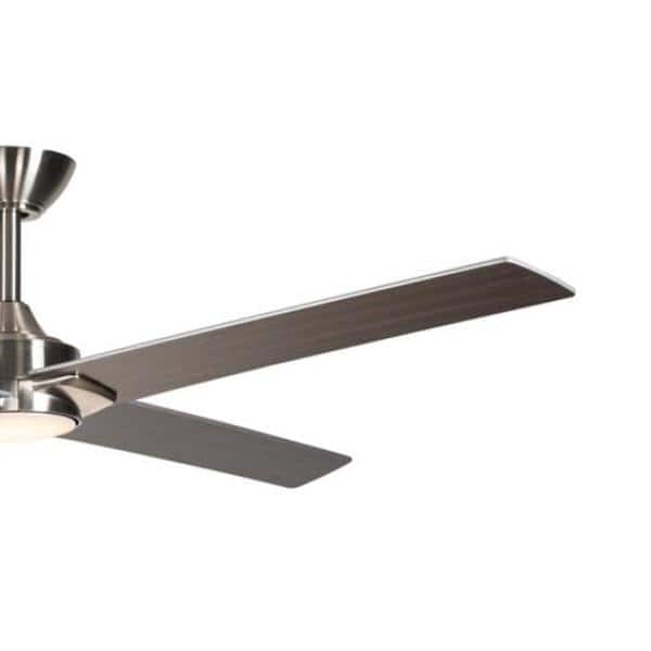 AIRE BY MINKA Clarksville 52 in. Integrated LED Indoor Brushed Nickel Ceiling Fan - $90
