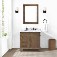 Sonoma 28 in. W x 36 in. H Rectangular Framed Wall Mount Bathroom Vanity Mirror - $100
