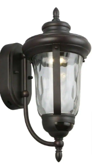 Aldwynne Bronze Motion Sensing LED Outdoor LED Wall Lantern Sconce - $60
