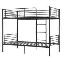 VINGLI Metal Bunk Bed Twin Over Twin Sturdy Frame with Safety Guard Rail - $110