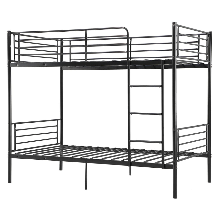 VINGLI Metal Bunk Bed Twin Over Twin Sturdy Frame with Safety Guard Rail - $110