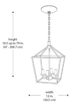 Weyburn 4-Light Bronze Farmhouse Chandelier Light Fixture - $80
