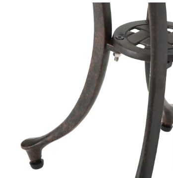 Noble House Bronze Round Aluminum Outdoor Side Table - $40