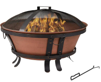 Hampton Bay 34 in. Whitlock Cast Iron Fire Pit - $170