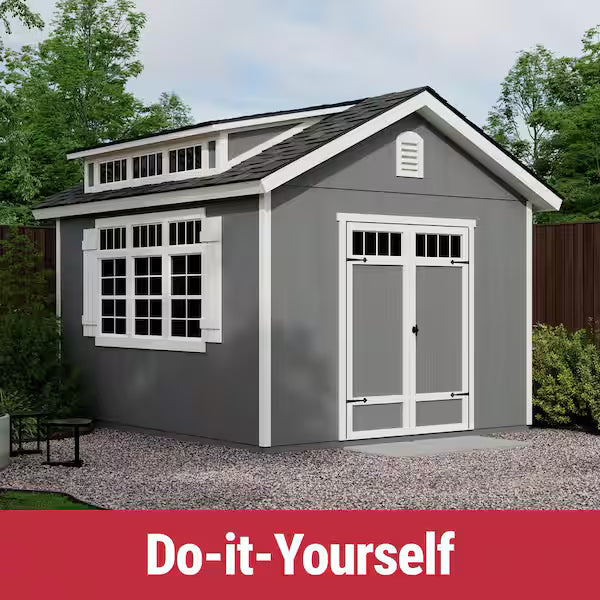 Do-it Yourself Windemere 10 ft. x 12 ft. Deluxe Multi-purpose Wood Shed - $2070