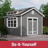 Do-it Yourself Windemere 10 ft. x 12 ft. Deluxe Multi-purpose Wood Shed - $2070